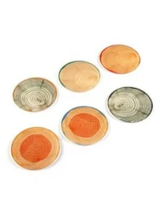 SET 6 POSAVASOS DE CRISTAL 2