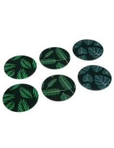SET 6 POSAVASOS HOJAS REDONDO