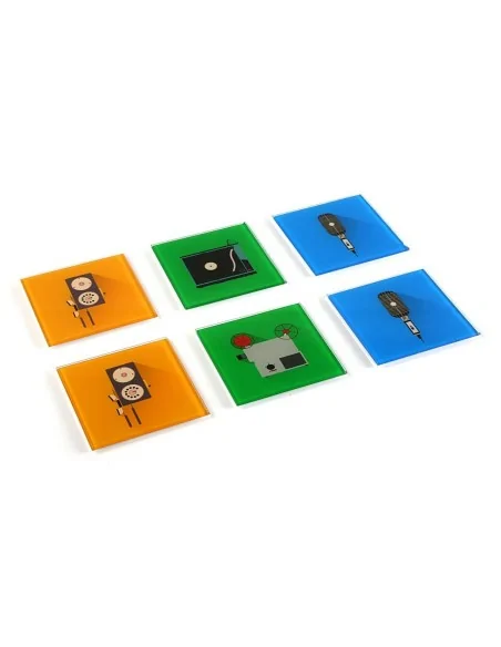 SET 6 POSAVASOS CRISTAL