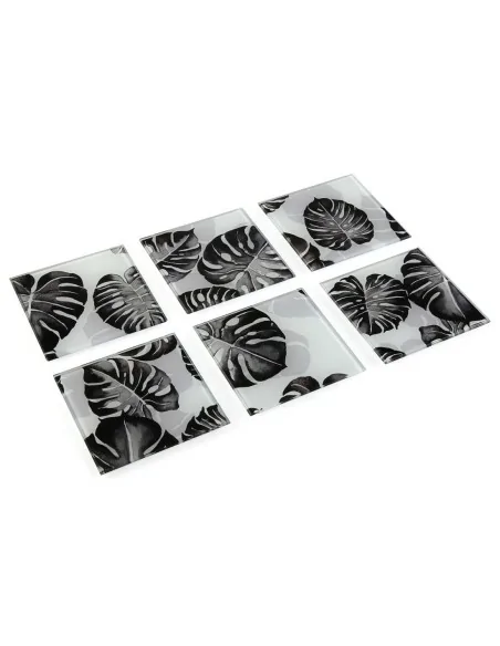 SET 6 POSAVASOS HOJAS CUADRADO