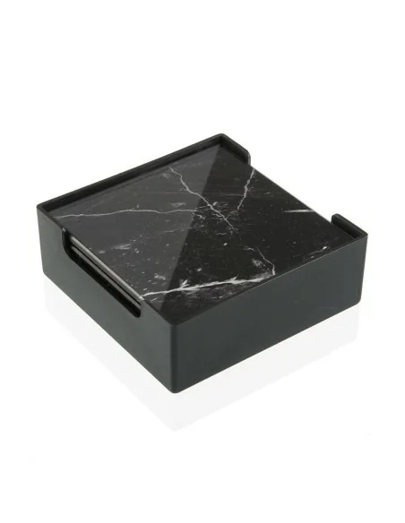 SET 6 POSAVASOS MARMOL NEGRO