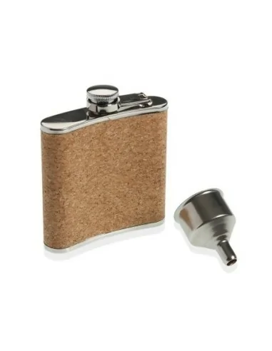 PETACA ACERO INOXIDABLE/CORCHO