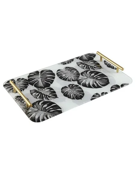 BANDEJA CRISTAL HOJAS