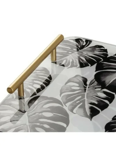 BANDEJA CRISTAL HOJAS