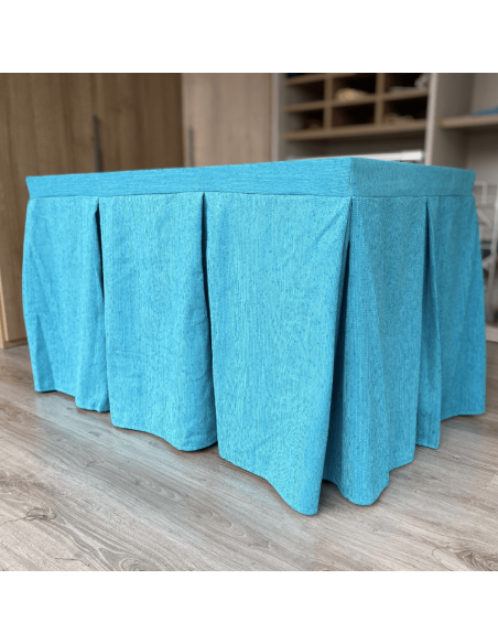 Ropa elegante 10 pliegues Turquesa