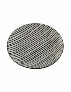 PLATO POSTRE  BLACK LINES