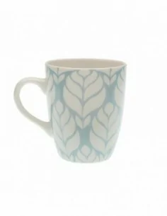 MUG LEAVES ICE BLUE