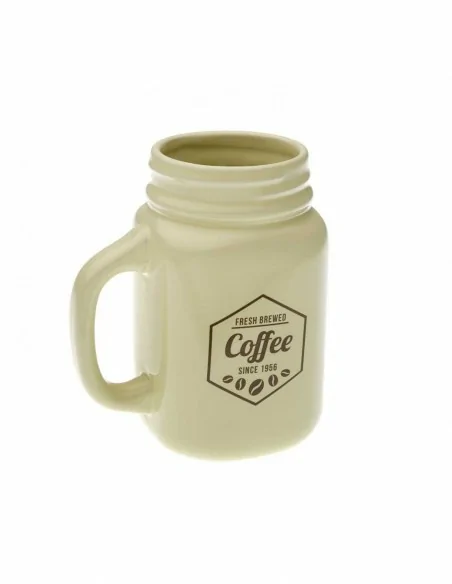TAZA CON FORMA JARRA CREMA