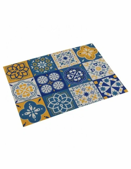SALVAMANTEL YELLOW MOSAIC AZUL