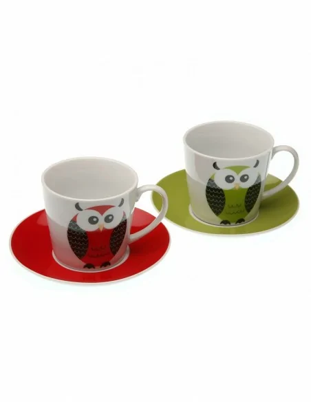 SET 2 TAZAS DE TE CON PLATO BU