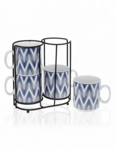 SET 4 MUGS CON STAND 3