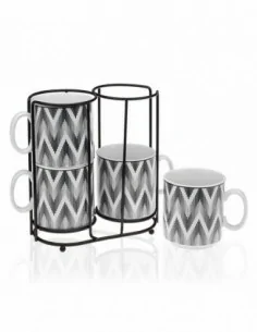 SET 4 MUGS CON STAND 2