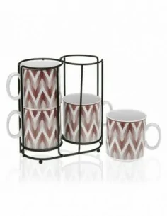 SET 4 MUGS CON STAND 1