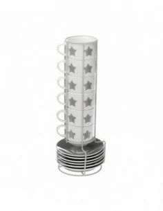 SET 6 TAZAS CAFÉ C/ STAND NORD