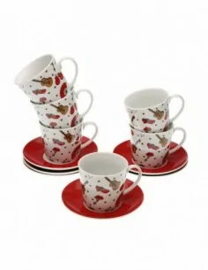 SET 6 TAZAS TE C/PLATO ESPAÑA