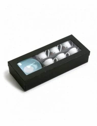 SET 6 TAZAS TE CON PLATO GATOS