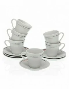SET 6 TAZAS CAFÉ C/PLATO BRISS