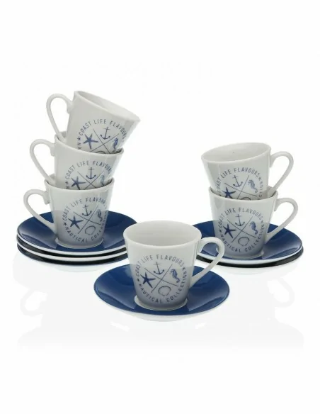 SET 6 TAZAS CAFE NAUTICAL