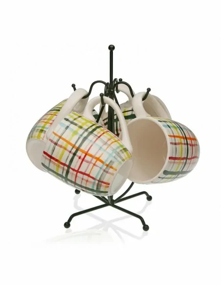 SET 4 MUGS COLOR BANDS