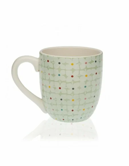 SET 4 MUGS SNOW FLOWERS