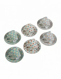 SET 6 TAZAS CAFE  HILDA