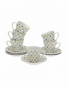 SET 6 TAZAS CAFE SPRINGDOTS