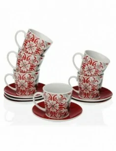 SET 6 TAZAS TE CON PLATO HIDRA