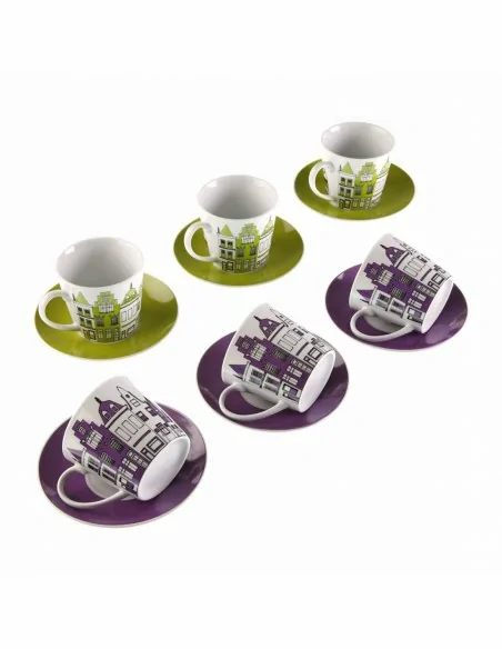 SET 6 TAZAS DE TE CON PLATO MO