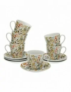 SET 6 TAZAS TÉ ACUARELA