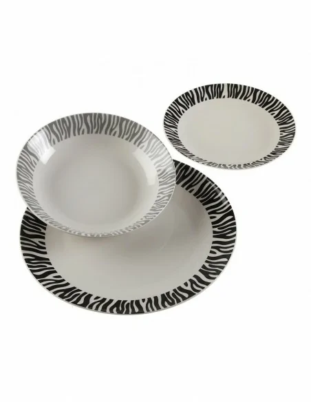 VAJILLA 18 PIEZAS ZEBRA