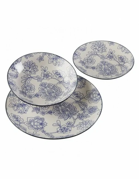 VAJILLA 18 PIEZAS ARAMIS AZUL