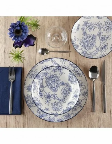 VAJILLA 18 PIEZAS ARAMIS AZUL