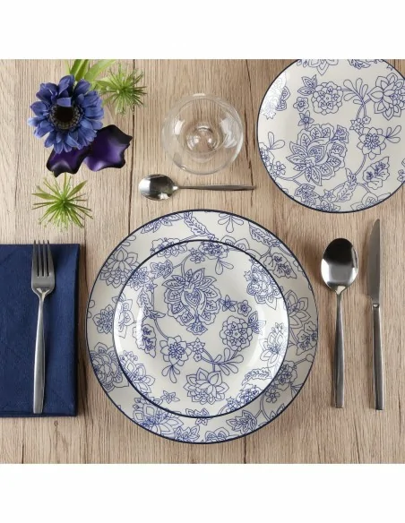 VAJILLA 18 PIEZAS ARAMIS AZUL