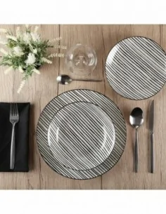 VAJILLA 18 PIEZAS BLACK LINE 2