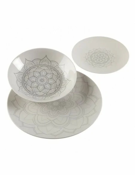 VAJILLA 18 PIEZAS MANDALAS