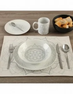 VAJILLA 18 PIEZAS MANDALAS 2