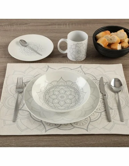 VAJILLA 18 PIEZAS MANDALAS