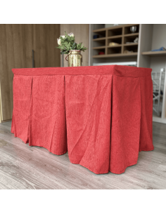Ropa elegante 10 pliegues Rojo 2