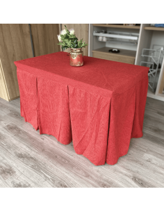 Ropa elegante 10 pliegues Rojo