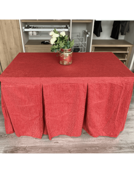 Ropa elegante 10 pliegues Rojo