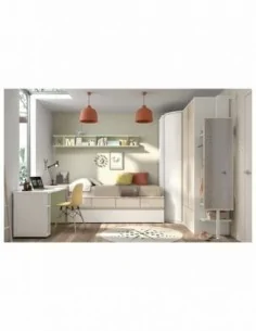 Dormitorio juvenil cama compacta | Decopaq.es