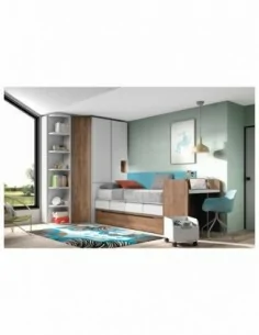 Dormitorio juvenil cama compacta | Decopaq.es