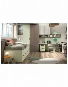 Dormitorio juvenil cama compacta | Decopaq.es