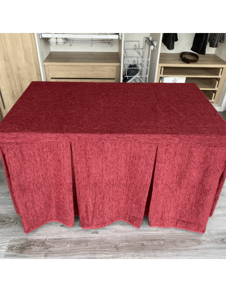 Ropa elegante 10 pliegues Granate