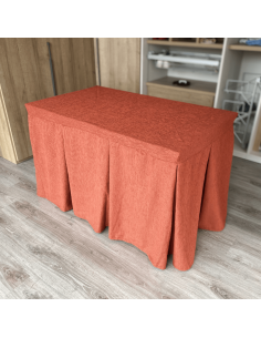 Ropa elegante 10 pliegues Teja