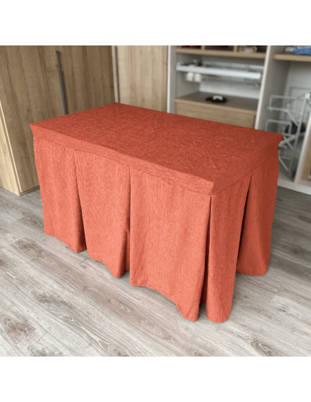 Ropa elegante 10 pliegues Teja
