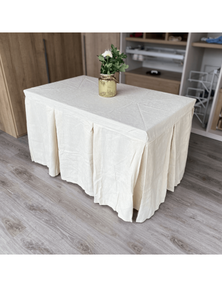 Ropa elegante 10 pliegues Marfil