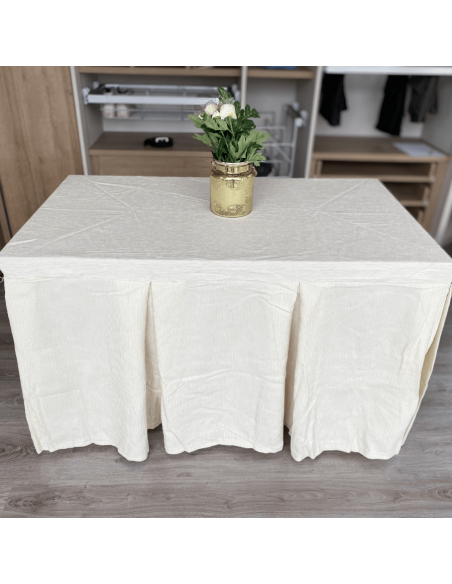 Ropa elegante 10 pliegues Marfil