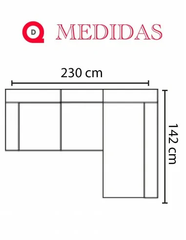 Medidas Chaiselongue Modelo Marsella