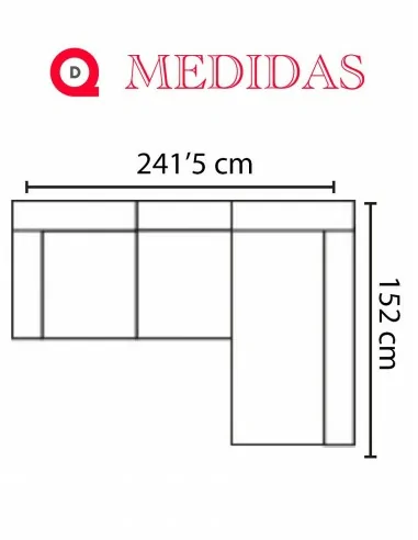 Medidas Chaiselongue Modelo Moscú